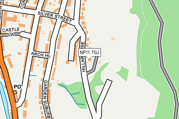 NP11 7GJ map - OS OpenMap – Local (Ordnance Survey)