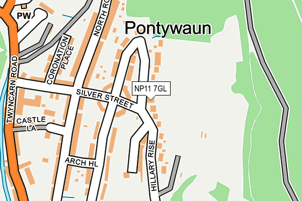 NP11 7GL map - OS OpenMap – Local (Ordnance Survey)