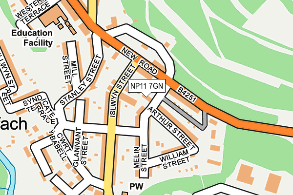 NP11 7GN map - OS OpenMap – Local (Ordnance Survey)