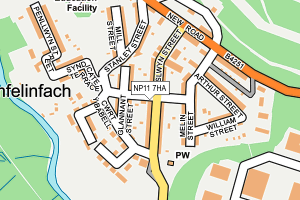 NP11 7HA map - OS OpenMap – Local (Ordnance Survey)