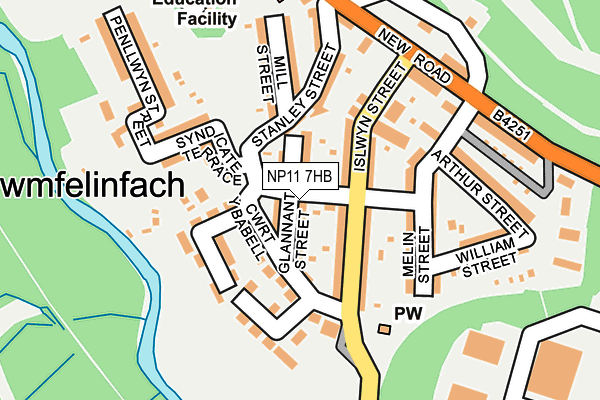 NP11 7HB map - OS OpenMap – Local (Ordnance Survey)