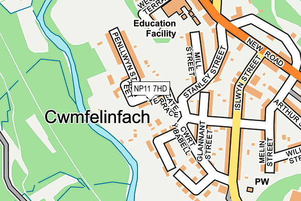 NP11 7HD map - OS OpenMap – Local (Ordnance Survey)