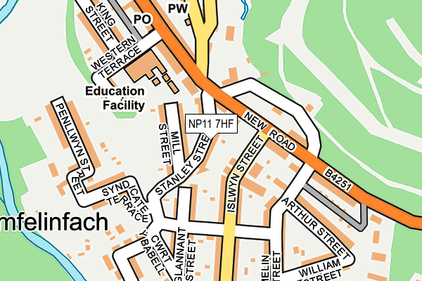 NP11 7HF map - OS OpenMap – Local (Ordnance Survey)