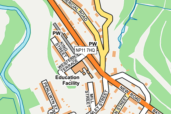 NP11 7HQ map - OS OpenMap – Local (Ordnance Survey)