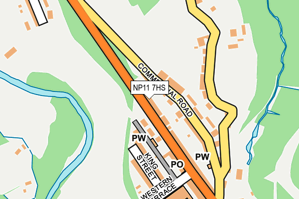 NP11 7HS map - OS OpenMap – Local (Ordnance Survey)