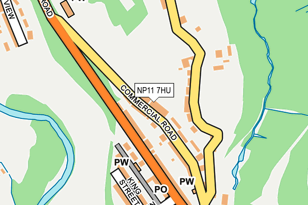 NP11 7HU map - OS OpenMap – Local (Ordnance Survey)