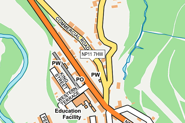 NP11 7HW map - OS OpenMap – Local (Ordnance Survey)