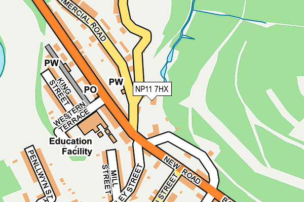 NP11 7HX map - OS OpenMap – Local (Ordnance Survey)