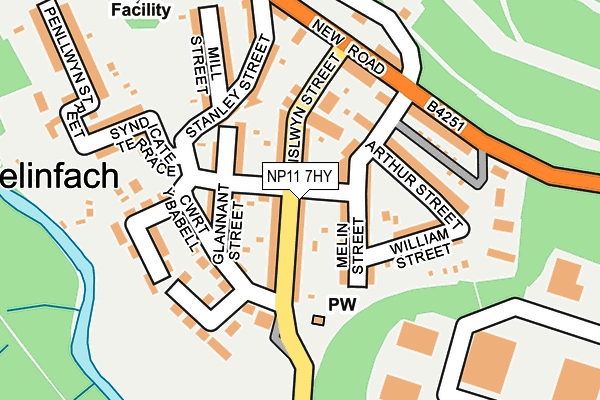 NP11 7HY map - OS OpenMap – Local (Ordnance Survey)