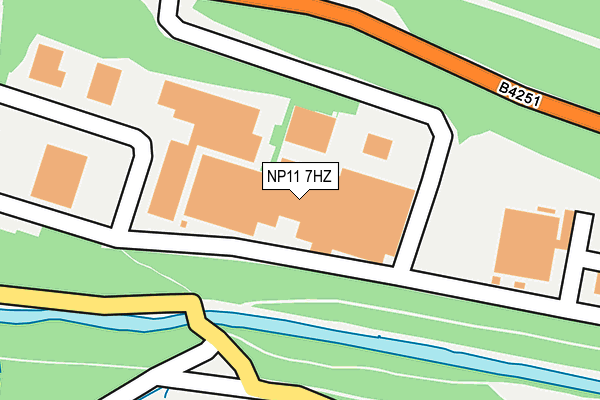 NP11 7HZ map - OS OpenMap – Local (Ordnance Survey)