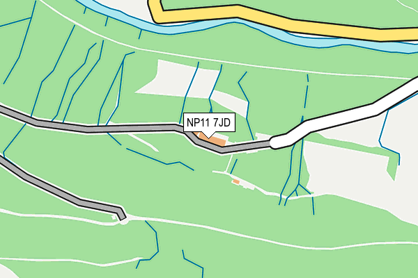 NP11 7JD map - OS OpenMap – Local (Ordnance Survey)
