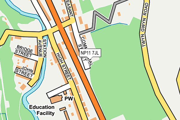 NP11 7JL map - OS OpenMap – Local (Ordnance Survey)