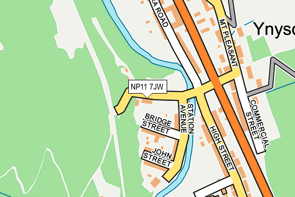 NP11 7JW map - OS OpenMap – Local (Ordnance Survey)