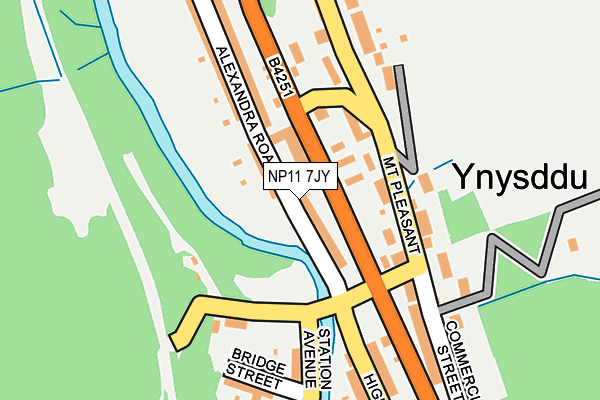 NP11 7JY map - OS OpenMap – Local (Ordnance Survey)