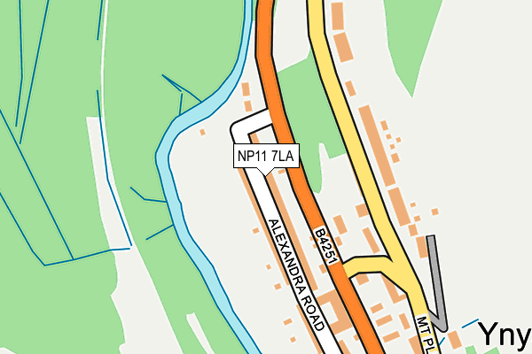 NP11 7LA map - OS OpenMap – Local (Ordnance Survey)
