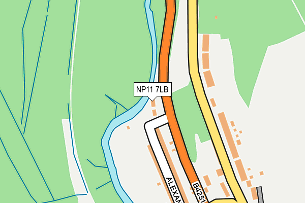 NP11 7LB map - OS OpenMap – Local (Ordnance Survey)