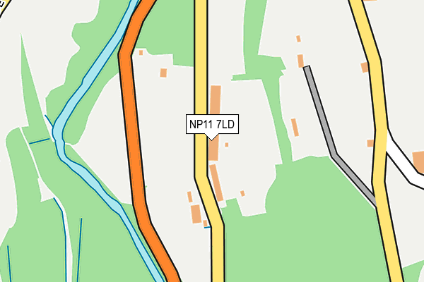 NP11 7LD map - OS OpenMap – Local (Ordnance Survey)