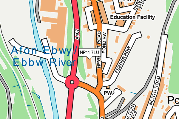 NP11 7LU map - OS OpenMap – Local (Ordnance Survey)