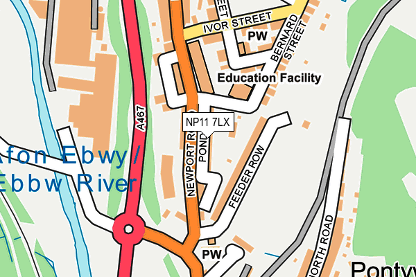 NP11 7LX map - OS OpenMap – Local (Ordnance Survey)