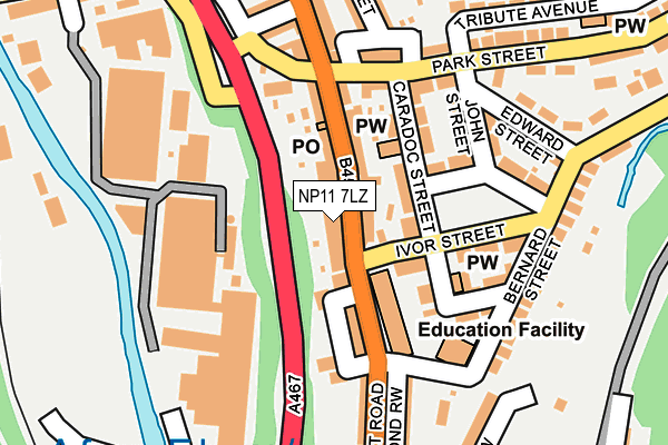 NP11 7LZ map - OS OpenMap – Local (Ordnance Survey)