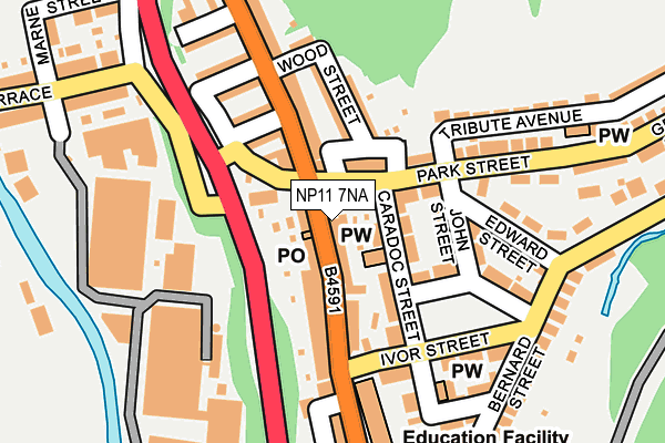 NP11 7NA map - OS OpenMap – Local (Ordnance Survey)