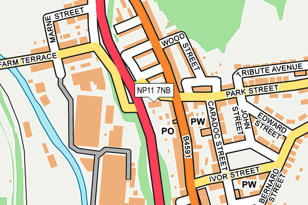 NP11 7NB map - OS OpenMap – Local (Ordnance Survey)