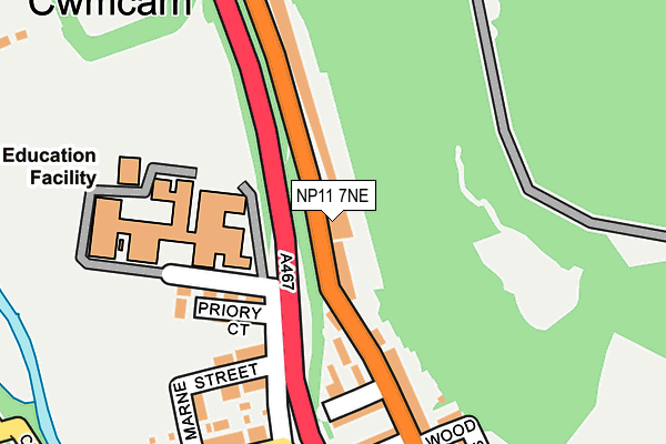 NP11 7NE map - OS OpenMap – Local (Ordnance Survey)