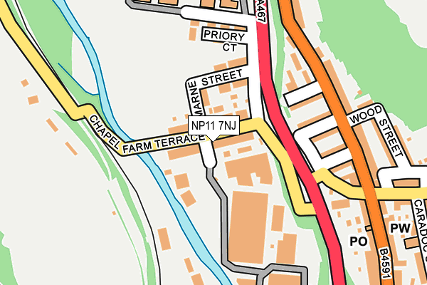NP11 7NJ map - OS OpenMap – Local (Ordnance Survey)