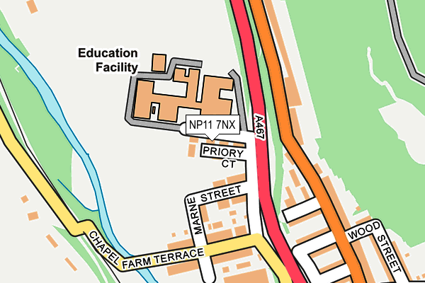 NP11 7NX map - OS OpenMap – Local (Ordnance Survey)