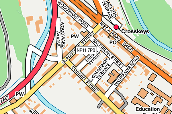 NP11 7PB map - OS OpenMap – Local (Ordnance Survey)