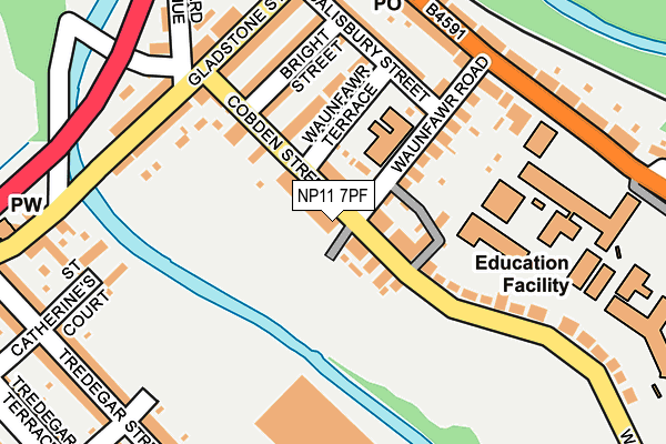 NP11 7PF map - OS OpenMap – Local (Ordnance Survey)