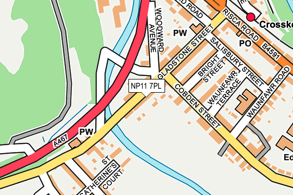 NP11 7PL map - OS OpenMap – Local (Ordnance Survey)