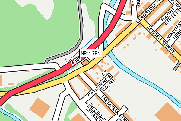NP11 7PN map - OS OpenMap – Local (Ordnance Survey)