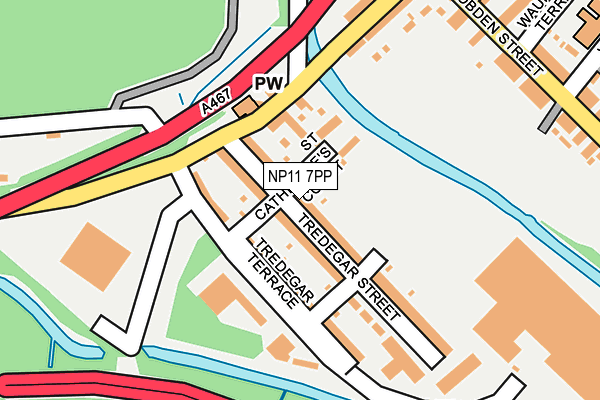 NP11 7PP map - OS OpenMap – Local (Ordnance Survey)