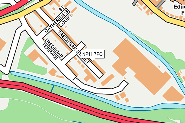 NP11 7PQ map - OS OpenMap – Local (Ordnance Survey)