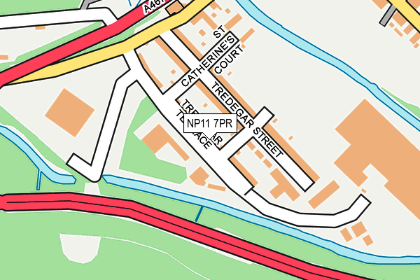 NP11 7PR map - OS OpenMap – Local (Ordnance Survey)