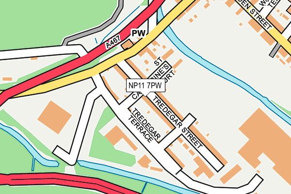 NP11 7PW map - OS OpenMap – Local (Ordnance Survey)