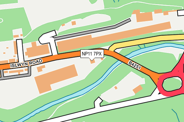 NP11 7PX map - OS OpenMap – Local (Ordnance Survey)