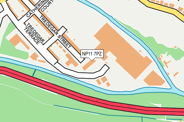 NP11 7PZ map - OS OpenMap – Local (Ordnance Survey)