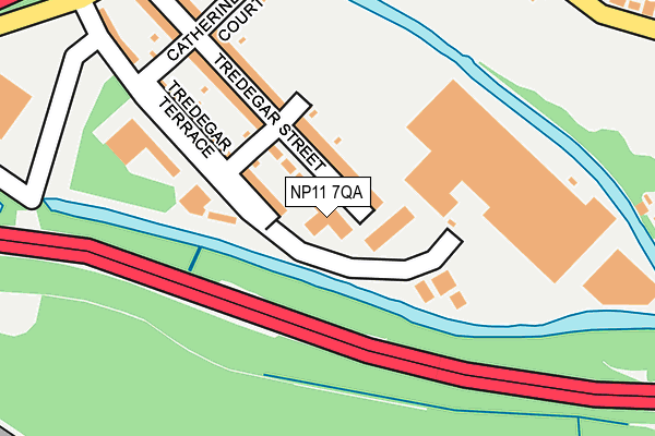 NP11 7QA map - OS OpenMap – Local (Ordnance Survey)