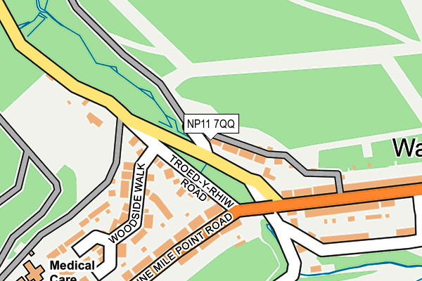 NP11 7QQ map - OS OpenMap – Local (Ordnance Survey)