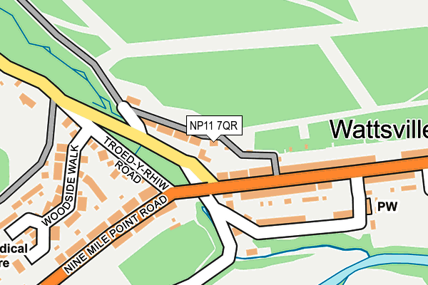 NP11 7QR map - OS OpenMap – Local (Ordnance Survey)