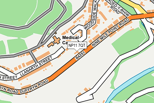 NP11 7QT map - OS OpenMap – Local (Ordnance Survey)