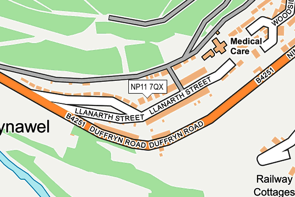 NP11 7QX map - OS OpenMap – Local (Ordnance Survey)