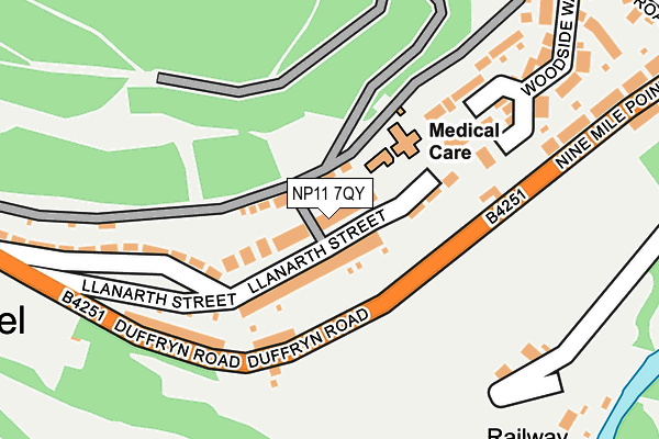 NP11 7QY map - OS OpenMap – Local (Ordnance Survey)