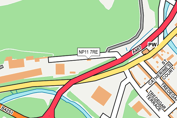 NP11 7RE map - OS OpenMap – Local (Ordnance Survey)