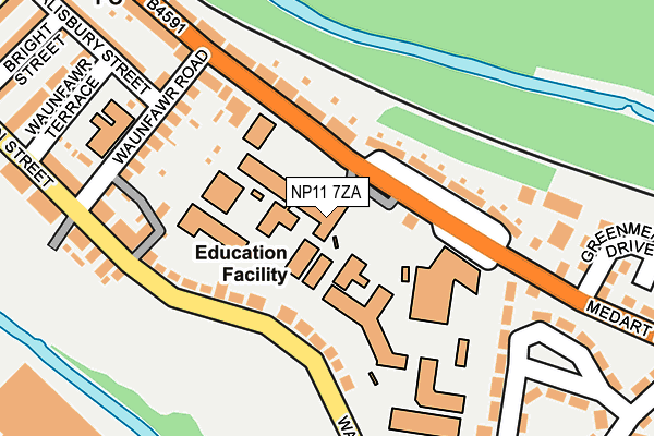 NP11 7ZA map - OS OpenMap – Local (Ordnance Survey)