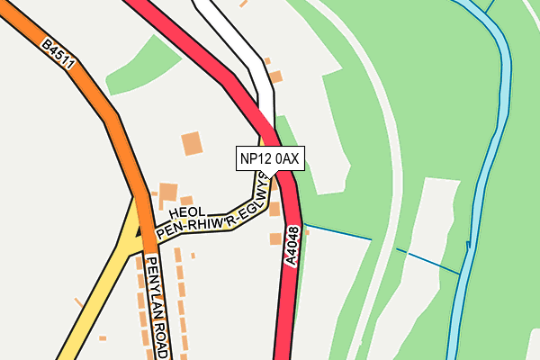 NP12 0AX map - OS OpenMap – Local (Ordnance Survey)