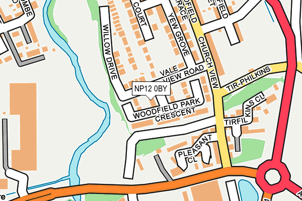 NP12 0BY map - OS OpenMap – Local (Ordnance Survey)