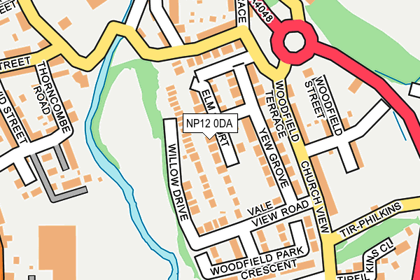 NP12 0DA map - OS OpenMap – Local (Ordnance Survey)